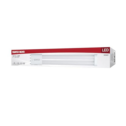 Satco S18421 10W PLL LED Lamp, 2G11 Base, Ballast Bypass Type B, Selectable CCT 3000K to 6500K Soft White to Daylight, 1180-1250 Lumens, Frost, 120-277V, Shatter Proof, 50000 Hours (2 Pack)