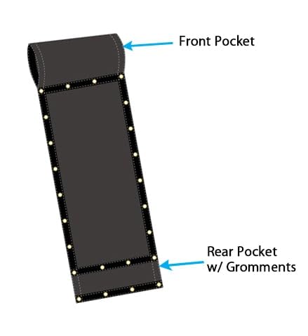 Mytee Products 7'6" x 18' Dump Truck Vinyl Coated Mesh Tarps Cover with 5 Inch 18oz Double Pocket - size: 7.5 ft x 18 ft