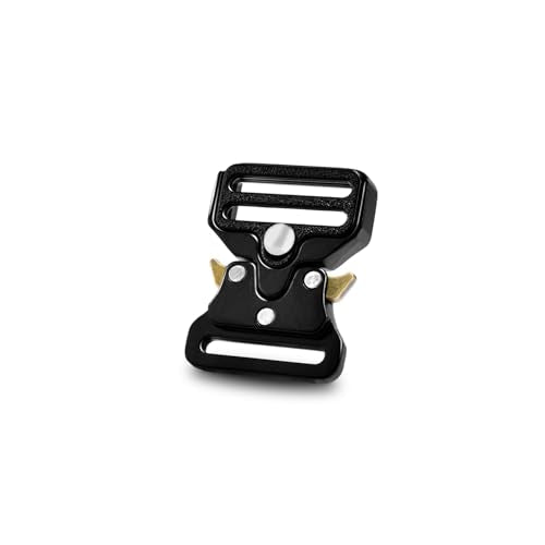 1 Inch Tactical Buckle for Paracord Bracelets, Metal Tactical Paracord Buckle Hardware for Tactical Vest, Dog Collar, Backpack Strap Clip Replacement Accessories - color: 02(1" Black Metal Buckle 1pcs)