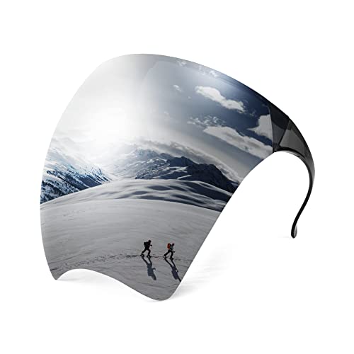 FEISEDY Full Face Shield Sunglasses – Anti-Fog UV400 Mirror Visor - color: 009 White Mirror