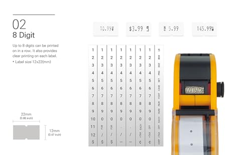 JayCo Pro x MoTEX Labels 1 Line 8 Digits Price Tag Gun Kit