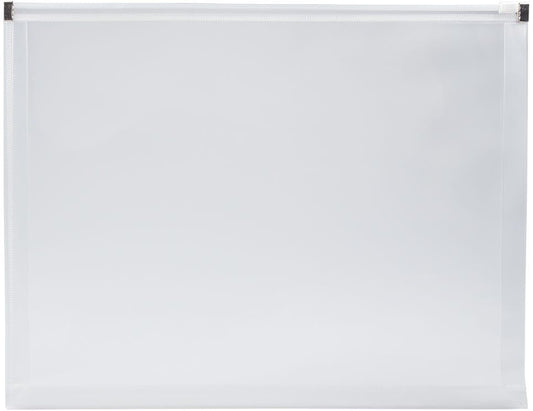 JAM PAPER Plastic Envelopes with Zip Closure - Letter Booklet - 9 3/4 x 13 - Clear - 3/Pack - color: Clear, size: Letter Size - 3 Pack