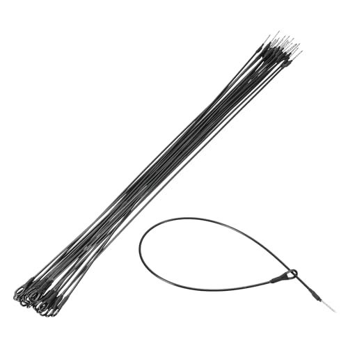 Security Tags Lanyard Wire Loop Anti-Theft Magnetic Buckle Tag - color: Black, size: 10"