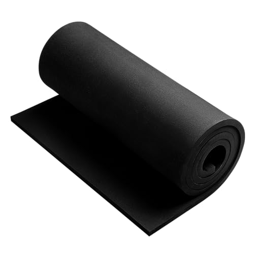 AMZQNART 12mm EVA Foam Sheets Rolls for Crafts Black Cosplay Foam 16x59in - color: 16×59in Black, size: 12mm-Thick