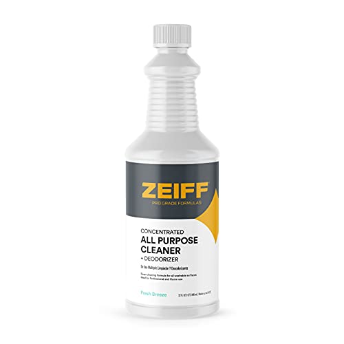 Zeiff Pro-Grade All-Purpose Cleaner & Deodorizer - Deep Cleaning & Odor Eliminating Formula For Professional & Home Surfaces - 32 Ounce Concentrate - Fresh Breeze - size: 32 Fl Oz (Pack of 1)