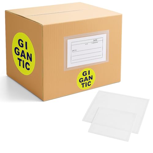 Packing List Enclosed Envelopes – 6.5" x 10" Short Side Opening – Self-Adhesive Poly Sleeves – Clear & Printed Options – Multiple Pack Sizes (No Print - Clear, 500)