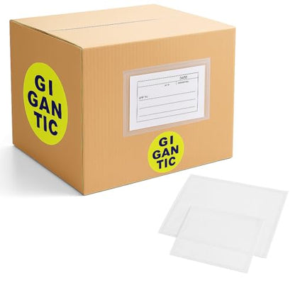 Packing List Enclosed Envelopes – 6.5" x 10" Short Side Opening – Self-Adhesive Poly Sleeves – Clear & Printed Options – Multiple Pack Sizes (No Print - Clear, 500)