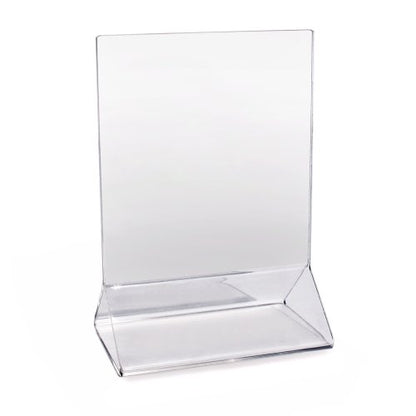 New Star Foodservice 22919 Acrylic Table Menu Card Holder, 3.5 x 5 Inch, Clear Plastic Display Sign Stand for Restaurants, Offices, Hotels, Events, and Retail Counters, Set of 12