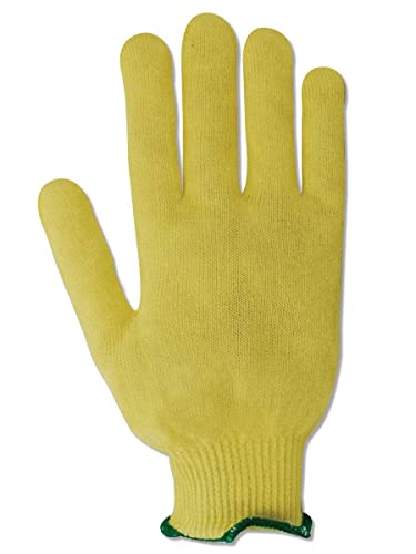 MAGID 1365KV-6 Cut Master 1365KV Lightweight Kevlar High-Density Knit Gloves - Cut Level 2, 8, Yellow , 6 (Pack of 12) - size: 6/XS