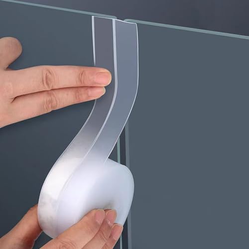 Dstorelhp 32.8Ft Silicone Door Weather Stripping, Shower Door Seal Strip - size: 45 mm x 10 m