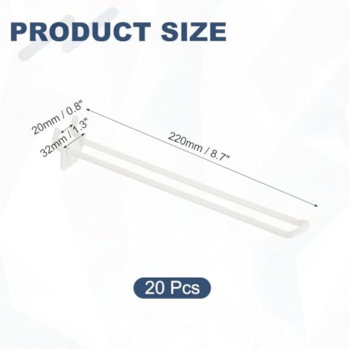 uxcell 20 Pcs Pegboard Hooks 8 Inch Durable Plastic Pegboard Display Hooks - size: 8 Inch