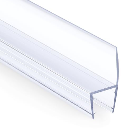 AmazerBath 5 PCS Shower Door Side Seal Strip for 1/2 Inch Glass - 15.75 Inches x 5, 5 Sections Segmented Shower Installation Kit, Frameless Glass Door Seal Strip - style: Side Seal 1/2