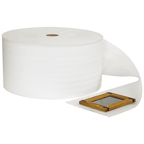 Box USA Polyethylene Parcel Ready Air Foam Roll, 350' L x 12" W x 1/8" H, White (FWUPS18S12)