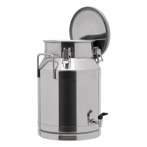 Milk Bucket With Faucet,Stainless Steel Milk Can Large Liquid Container Storage,With Sealing Lid and Carry Handle,for Wine, Oil Storage Transport (30L/8 Gal,w/Faucet) - size: 30L/8 Gal,w/Faucet