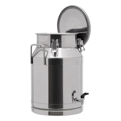 Milk Bucket With Faucet,Stainless Steel Milk Can Large Liquid Container Storage,With Sealing Lid and Carry Handle,for Wine, Oil Storage Transport (30L/8 Gal,w/Faucet) - size: 30L/8 Gal,w/Faucet