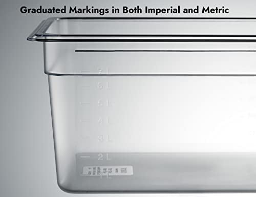 CURTA 6-Pack 1/2 Size 6" Deep NSF Polycarbonate Food Pans | Dishwasher & Freezer Safe Clear Container for Prep Tables, Buffet, Salad Bar, Commercial & Home Kitchen - color: 1/2 Size, size: 6" Deep