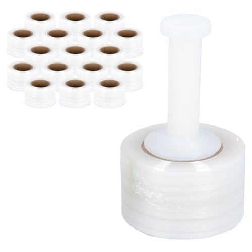PSBM Mini Stretch Film/Wrap with Plastic Handle 3" x 700' 120 GA 18 Rolls - size: 3 Inch, style: 120 GA