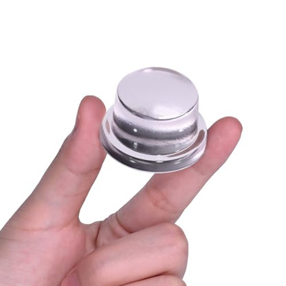 Upgraded 1" Thick x 1.5" Base Clear Silicone Door Stoppers for Wall - size: 1 Pack