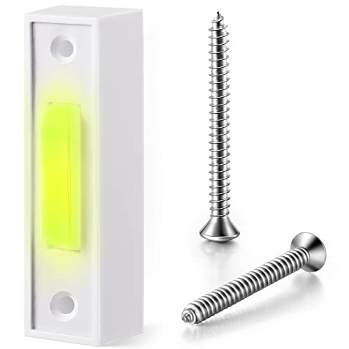 Lighted Doorbell Button, Garage Door Opener Switch with LED Light, 41A4166 Wall Mounted Push to Exit Ringer Button(White,1 Piece) - color: White
