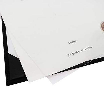 GraduationMall 8.5"x11" Smooth Padded Diploma Cover Certificate Holder Black,6-Packs - color: Black, size: 6 Packs