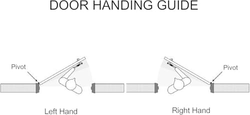 Pacific Doorware Commercial Door Pivot Hinge Set - Right Hand, Aluminum - color: Aluminum Silver, size: Right Hand