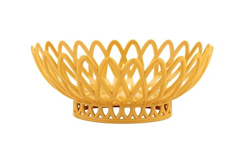 G.E.T. 10" x 8 1/4" Oval Plastic Serving Basket (Set of 4) - color: Yellow, size: 10" x 8.25", style: Set of 4