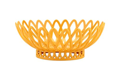 G.E.T. 10" x 8 1/4" Oval Plastic Serving Basket (Set of 4) - color: Yellow, size: 10" x 8.25", style: Set of 4