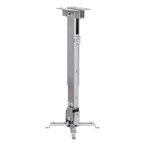 Cmple - Universal Adjustable Projector Ceiling Mount, Projector Bracket with Extendable Length for LCD/DLP Projectors - Max 44lbs (Silver) - color: Long - 12.5Inch