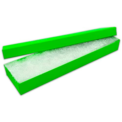 TheDisplayGuys 25 Cardboard Jewelry Gift Boxes with Inserts - Neon Green - color: Neon Green