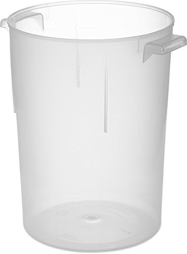 Carlisle FoodService Products Bain Marie Round Food Storage Container for Kitchens, Restaurants, Catering, Plastic, 8 Quarts, Clear, (Pack of 12)
