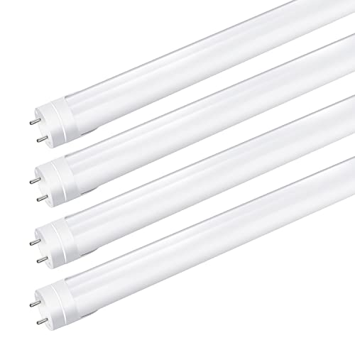 LightingWill LED T8 Light Tube 3FT, Warm White 3000K-3500K, Dual-End Powered Ballast Bypass, 2000 Lumens 15W (32W Fluorescent Equivalent), Frosted Cover, AC85-265V Lighting Tube Fixtures, 4 Pack - color: Warm White, size: 3FT-4 Pack