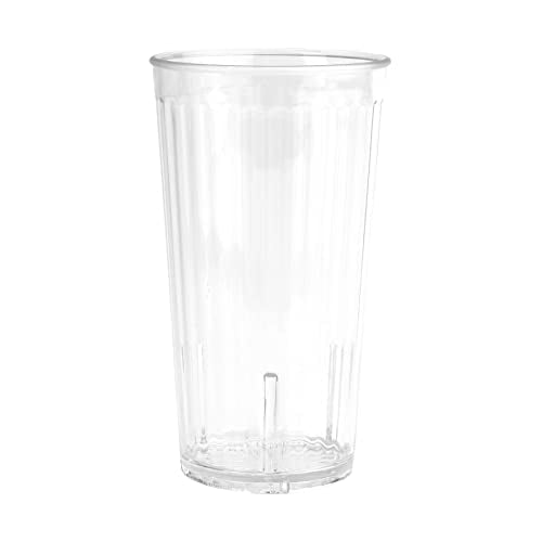 G.E.T. 8822-1-CL Heavy-Duty Shatterproof Plastic Faceted Tumblers, 22 Ounce, Clear (Set of 12) - size: 22 Ounces, style: Set of 12
