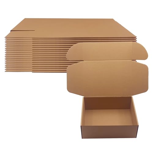 11x8x4 inch Shipping Box Pack of 20, Brown Corrugated Cardboard Mailer Box - size: 11x8x4 -20 Pack