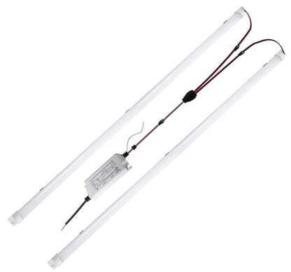 4FT Magnetic LED Troffer Retrofit Kit, 2x4 FT LED Retrofit Kit,36W,5000K Daylight White,Super Bright 5400LM,0-10V Dimmable,T8 T10 T12 Fluorescent Replacement,UL Cert,Quick Easy Install - color: With Cover