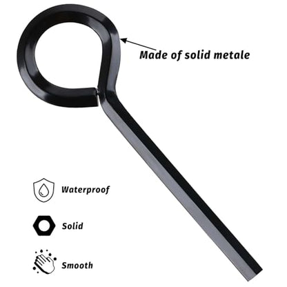Abeillo 5 Pack 5/32 Allen Wrench Standard Hex Dogging Key with Full Loop, Solid Metal Allen Key Set for Push Bar Panic Exit Devices - size: 5/32in