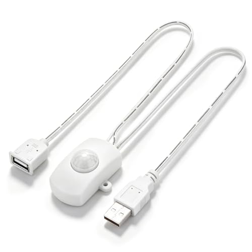 PIR Motion Sensor Switch, 5‑24V 2A Mini USB Motion Sensor - color: White
