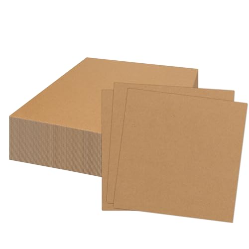 RLAVBL 50 Pack 12x12 Corrugated Cardboard Sheets, Flat Cardboard Inserts for Shipping, Mailing, Packing, DIY Crafts - color: Brown-50 Pack, size: 12x12