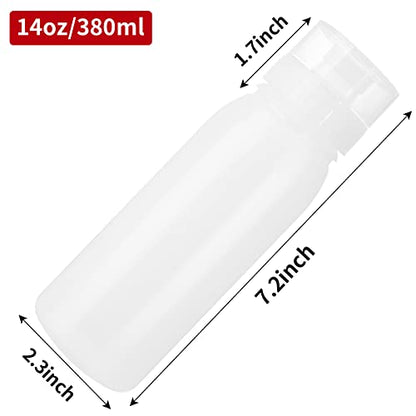 Porous Condiment Squeeze Bottles, Salad Dressing Container, Squeeze Bottles for Sauces, Botellas Exprimibles de Condimentos 3-Pack 13 oz (380ml), Syrup Dispenser Great for Ketchup, Salad, BBQ Sauce,