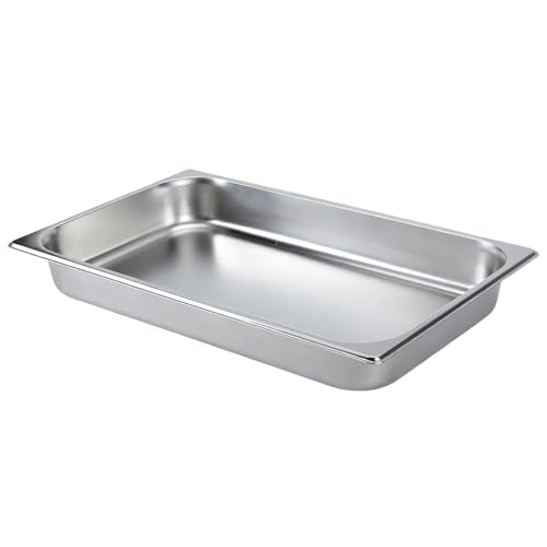 VOISEN Hotel Pans with Lids 4 Pack 1/1 Size 2.5" Deep - color: 4 Pack, size: 2.5" Deep