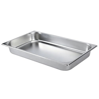 VOISEN Hotel Pans with Lids 4 Pack 1/1 Size 2.5" Deep - color: 4 Pack, size: 2.5" Deep