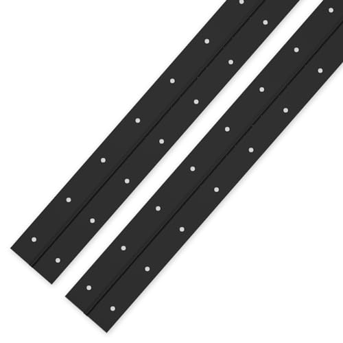 EPHECH 18" Piano Hinge, 2PCS Stainless Steel Continuous Piano Hinge-Black - color: Black, size: 18 Inch