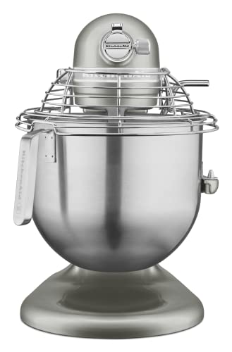 KitchenAid KSMC895CU 8-Quart Commercial Countertop Mixer with Bowl Guard, 10-Speed, Gear-Driven, Contour Silver - color: Contour Silver, style: With Bowl Guard