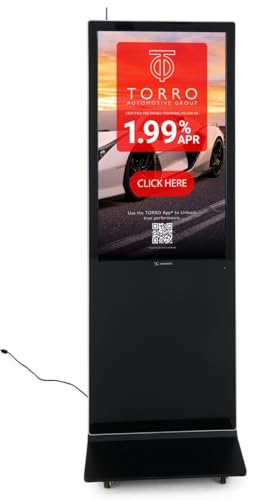 Displays2go Advertising Multimedia Kiosk - color: Black, size: 43"