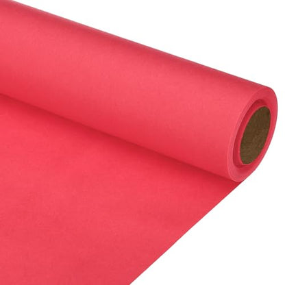 PATIKIL Wrapping Paper, 12"x400"(33') Bulletin Board Paper Roll Kraft Paper Roll Construction 80GSM for Shipping Packing Gift Wrapping Craft Flower Bouquet Christmas, Red - color: Red, size: 12x400 Inch