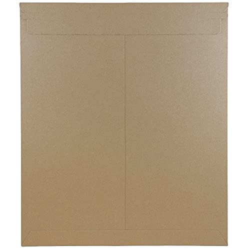 JAM PAPER Stay-Flat Photo Mailer Envelopes with Peel & Seal Closure - 12 3/4 x 15 - Brown Kraft - 6 Rigid Mailers/Pack - color: 6/Pack, size: 12 3/4" x 15"