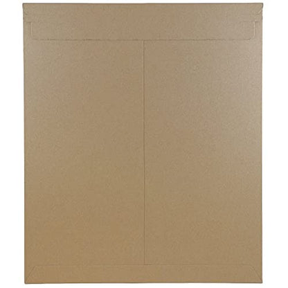 JAM PAPER Stay-Flat Photo Mailer Envelopes with Peel & Seal Closure - 12 3/4 x 15 - Brown Kraft - 6 Rigid Mailers/Pack - color: 6/Pack, size: 12 3/4" x 15"