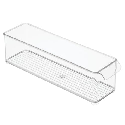 iDesign Stackable Fridge Storage Bin, Clear - style: Pack of 1
