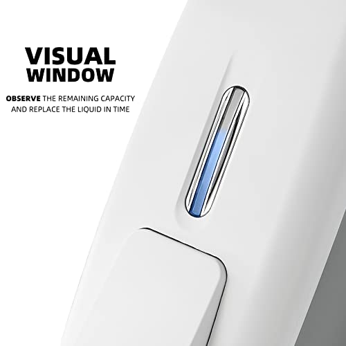 Soap Dispenser Wall Mount Adhesive Commercial Soap Dispenser 800ml No Drill Hand Sanitizer Dispenser for Bathroom Support Liquid and Gel,White-PN9088 - color: White