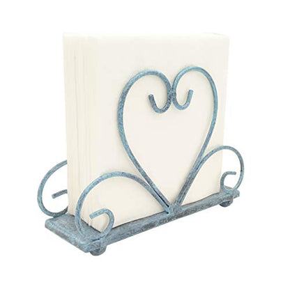 Metal Table Napkin Holder Freestanding Tissue Dispenser (Turquoise) - color: Turquoise