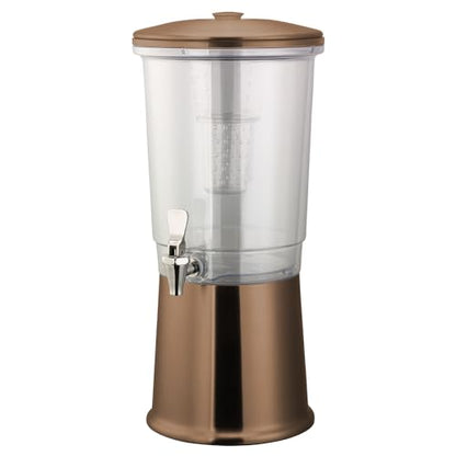 Service Ideas Double Wall Beverage Dispenser, 3 Gallon, Stainless Steel - color: Rose Gold